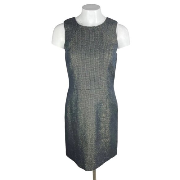 MICHAEL Michael Kors Metallic Sheath Dress Sz 6 - Picture 1 of 6